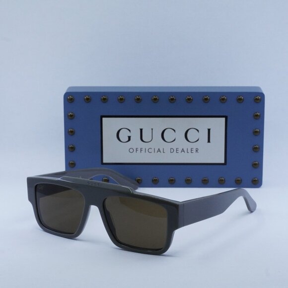Final Price! Gucci GG1460S 003 Charcoal Grey/Brown Sunglasses - Picture 1 of 11